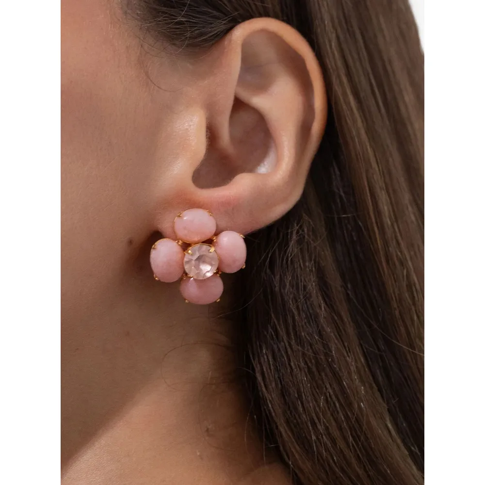 Flower-Shaped Stud Earrings