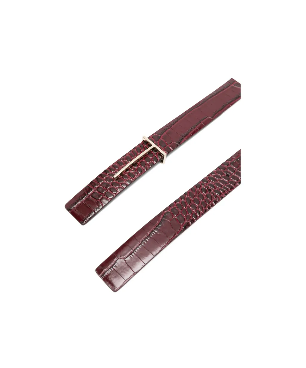 Tom Ford Logo Plaque Embossed Belt