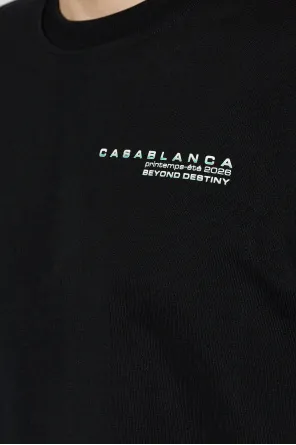 Casablanca Logo Printed Crewneck T-Shirt
