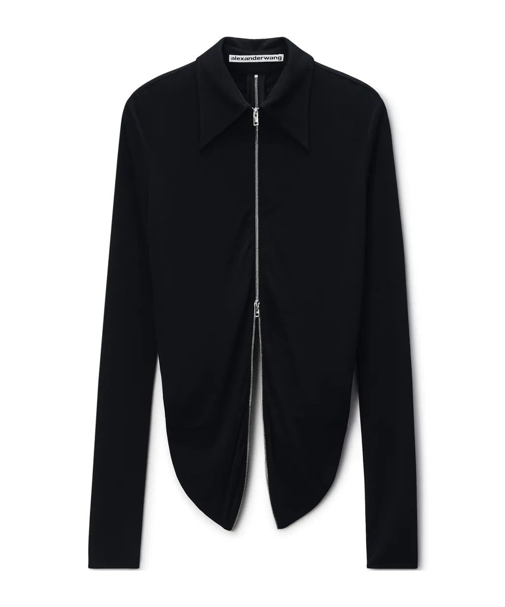 Alexander Wang Drape Zip Front Top