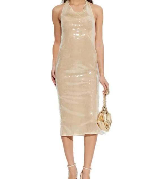 OsÉRee Sequin Open-Back Dress