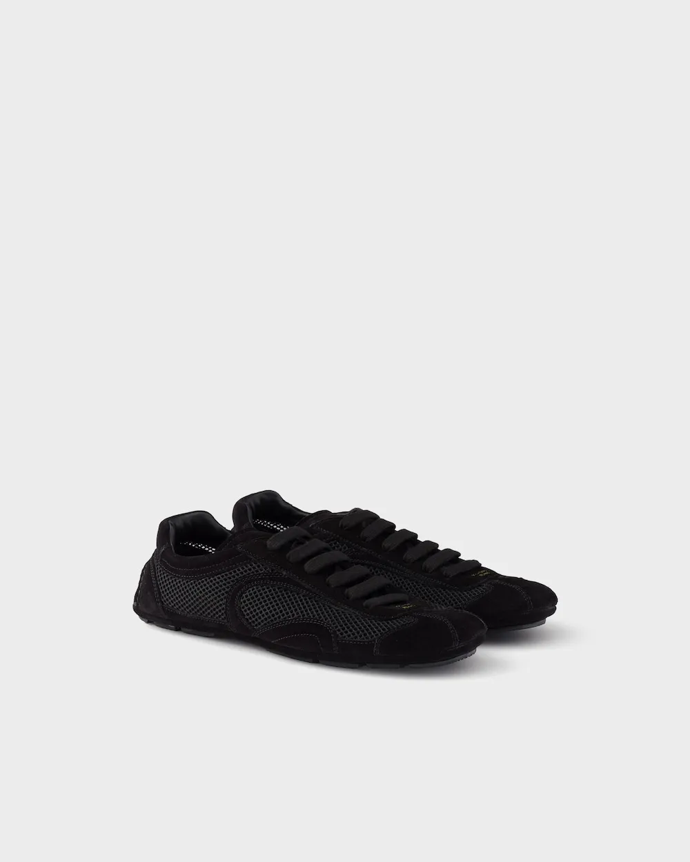 Prada Mesh-Panelled Lace-Up Sneakers