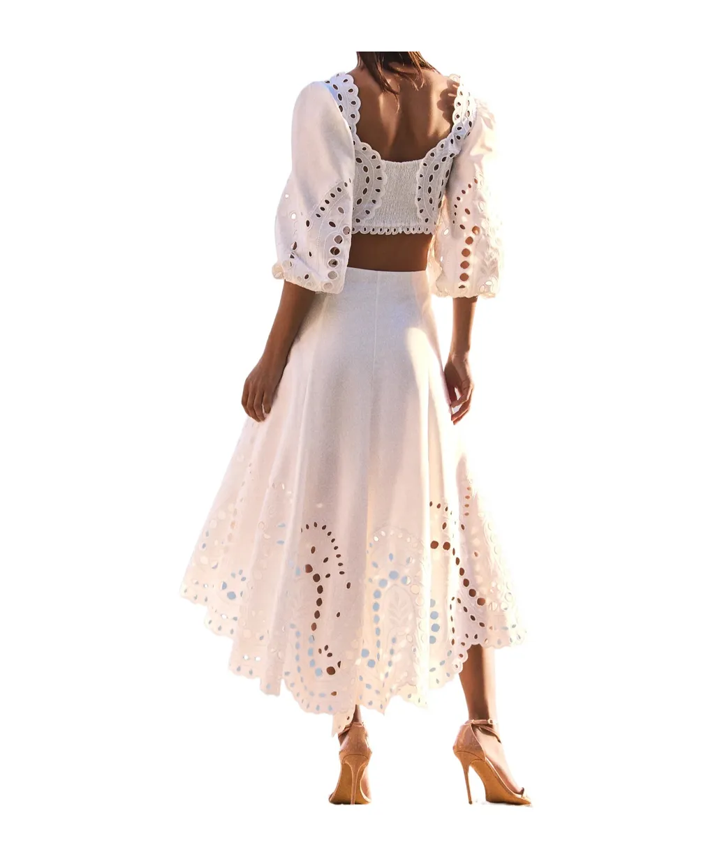 Charo Ruiz Luna Broderie Long Sleeve Top