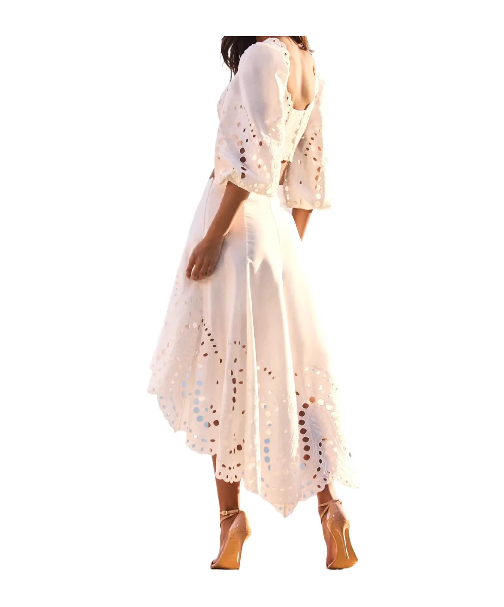 Charo Ruiz Luna Broderie Long Sleeve Top