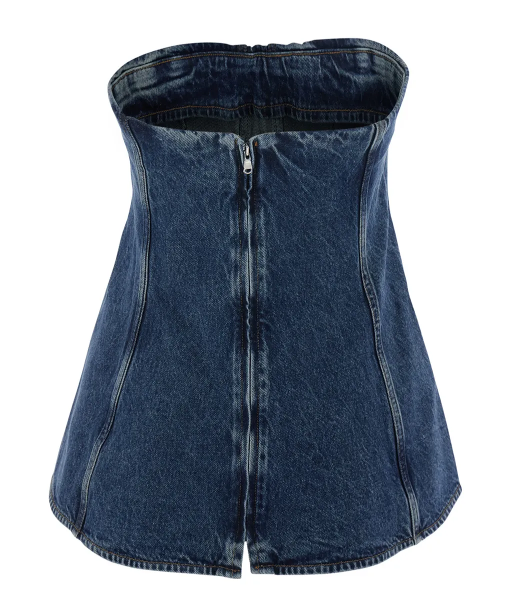 Agolde Lara Strapless Corset Top