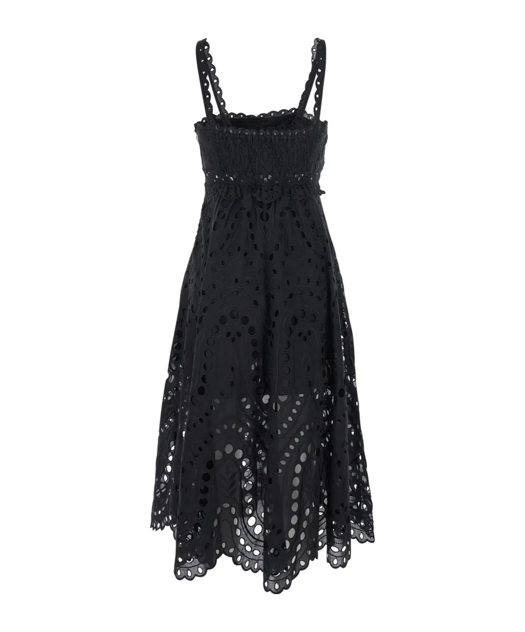 Charo Ruiz Glimmer Broderie Long Dress