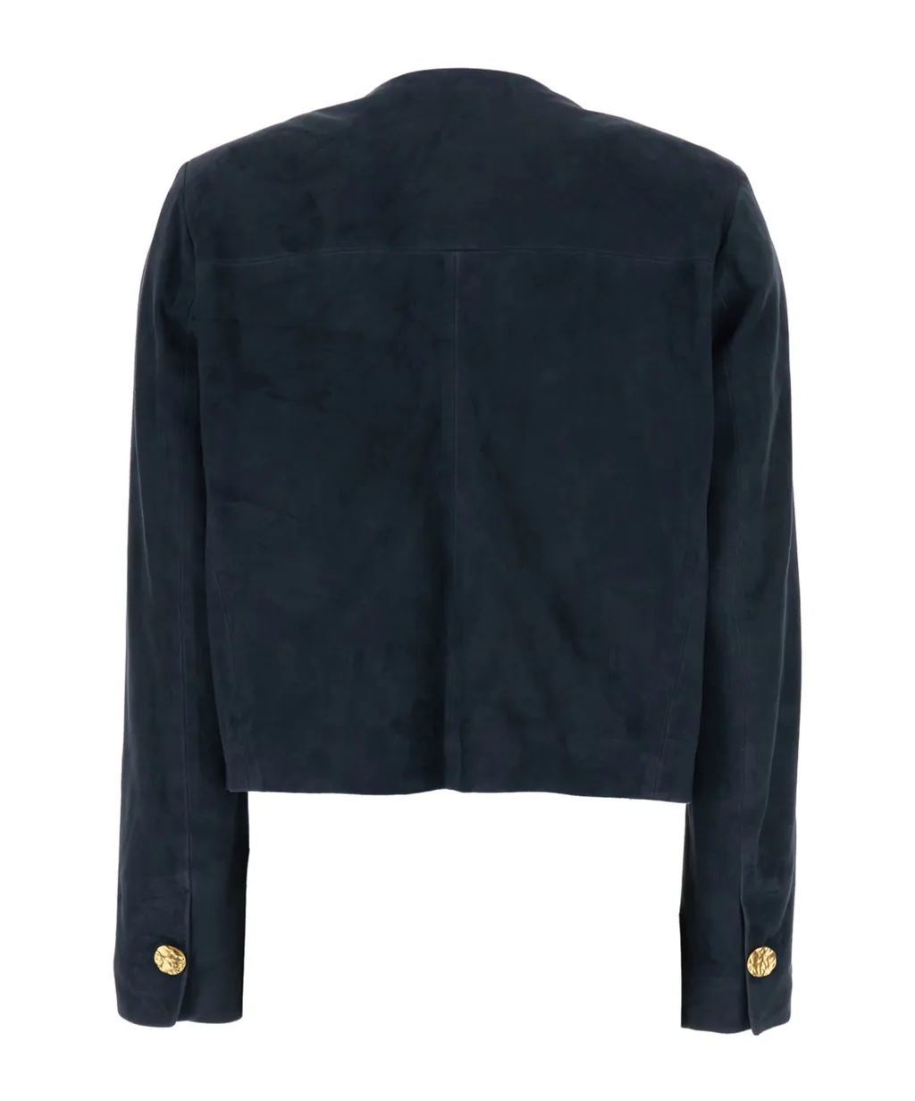 Arma Lorenne Suede Button-Up Jacket