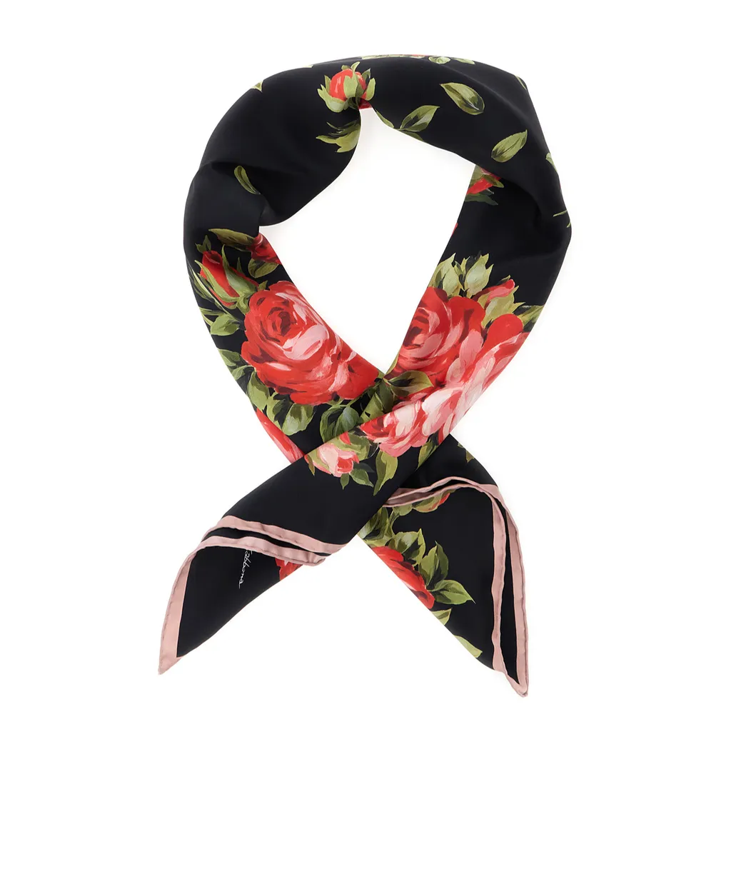 Dolce & Gabbana Floral Printed Square Scarf