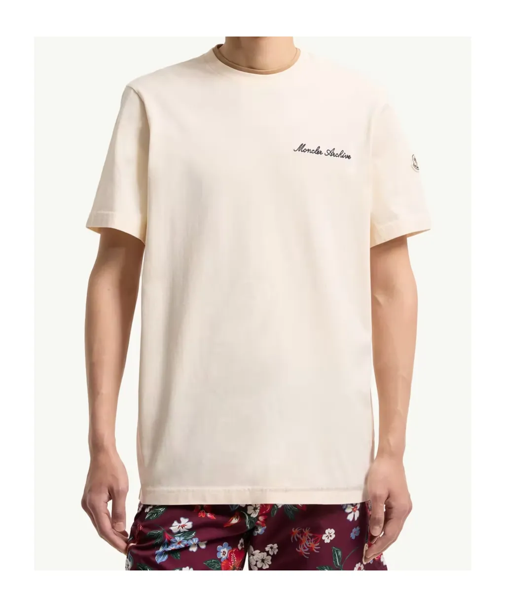 Moncler Logo Embroidered Crewneck T-Shirt