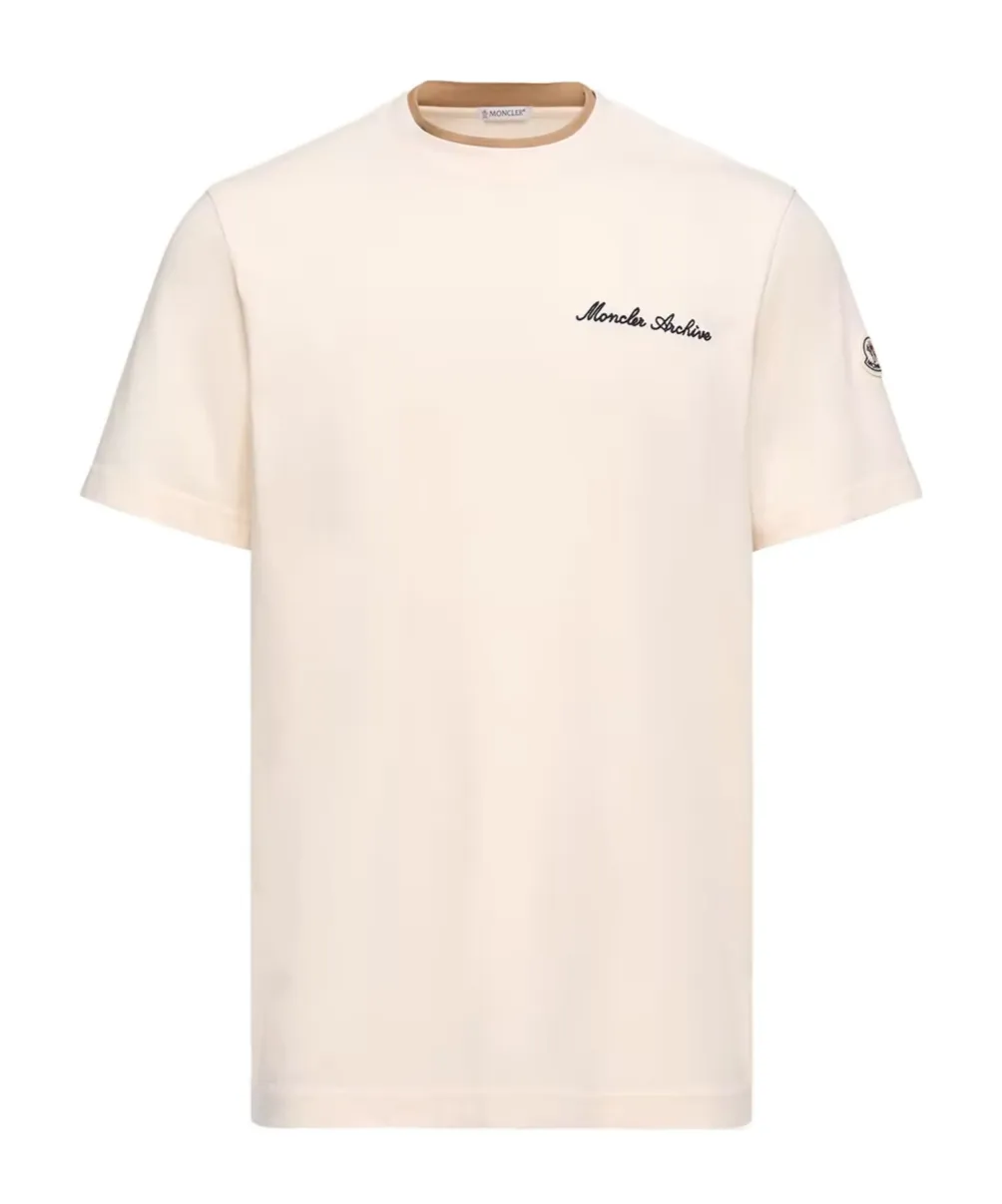Moncler Logo Embroidered Crewneck T-Shirt