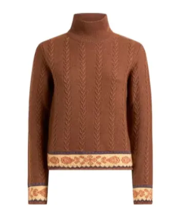 Cable-Knit Patterned Sweater