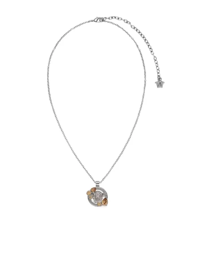 Versace Embellished Pendant Necklace