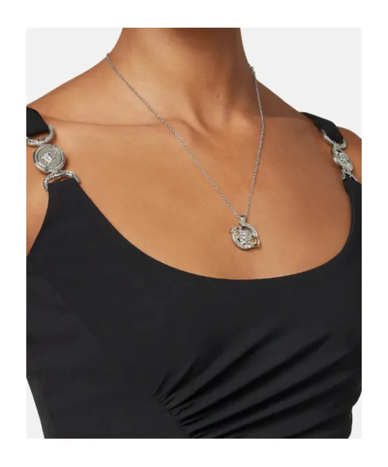 Versace Embellished Pendant Necklace
