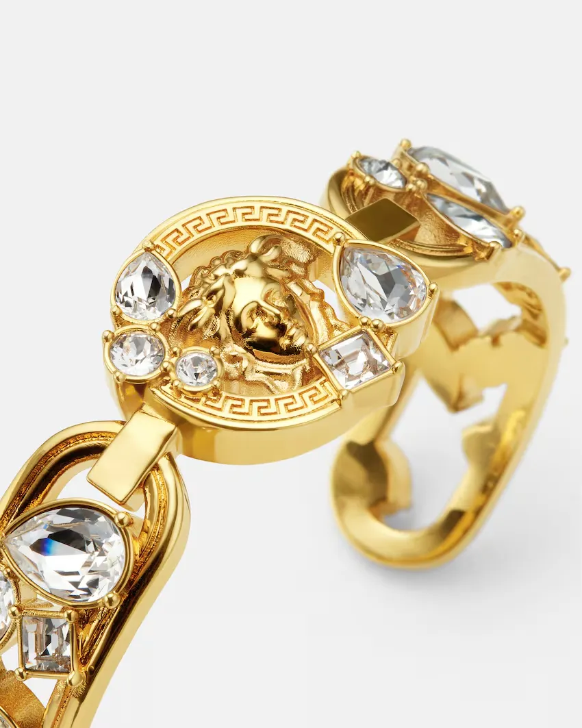 Versace Medusa '95 Embellished Cuff Bracelet