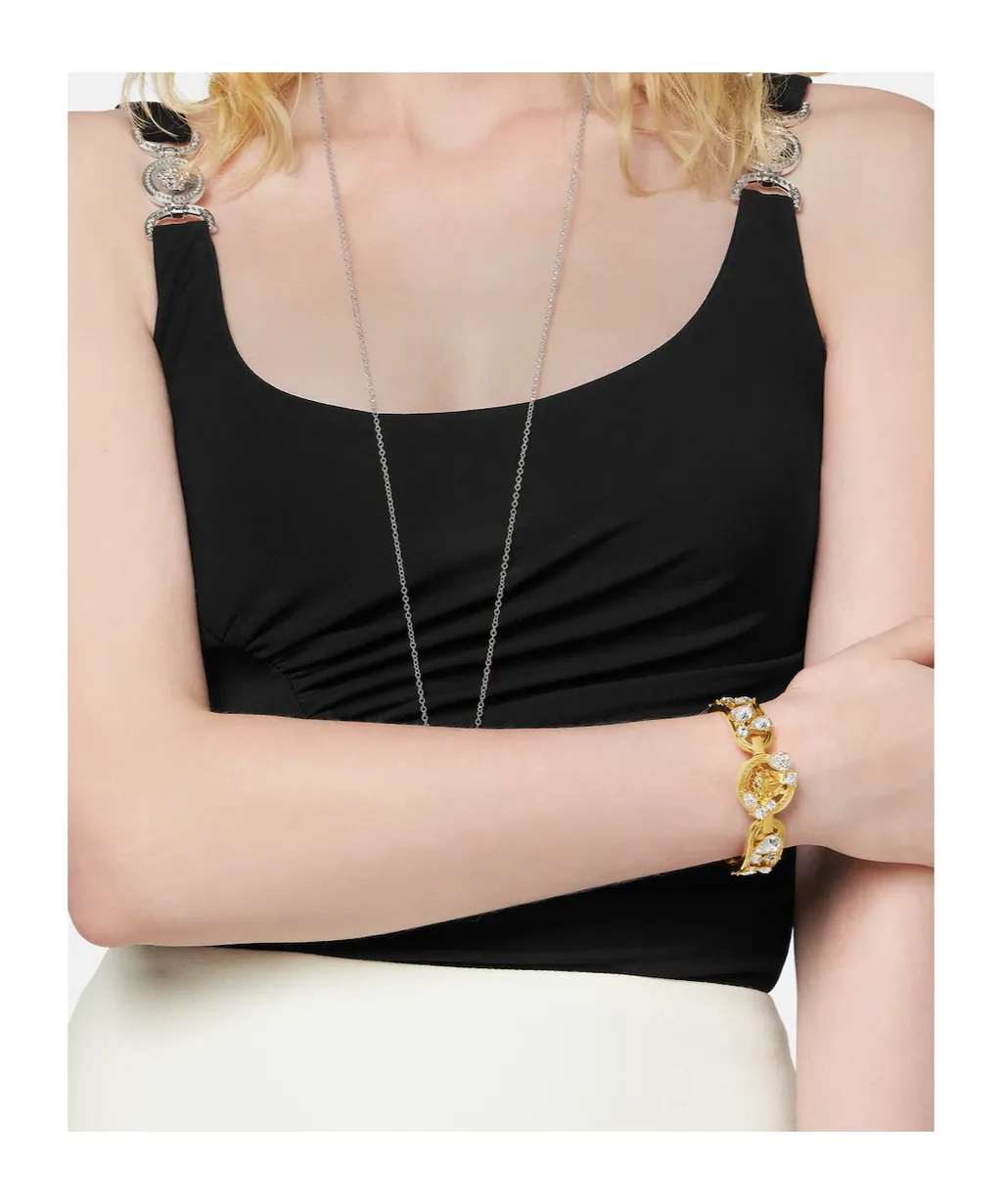 Versace Medusa '95 Embellished Cuff Bracelet