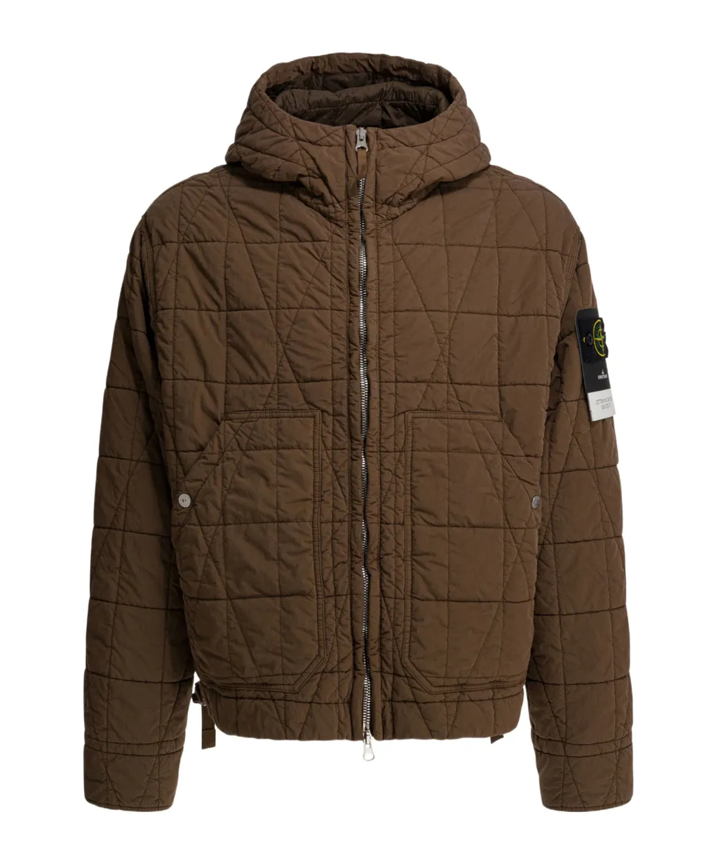 Stone Island Logo Patch Quilted Jacket