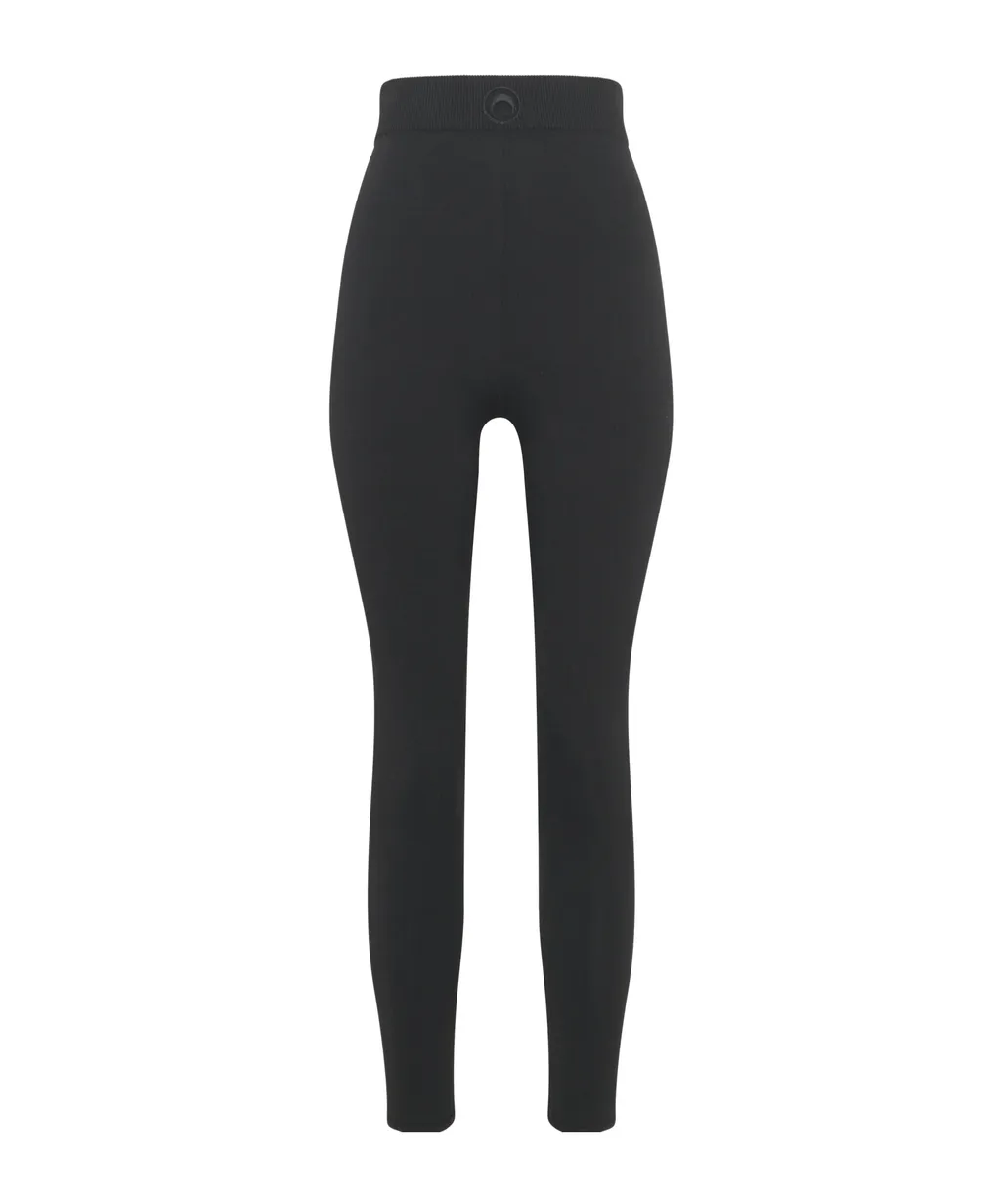 Marine Serre Elasticated Waistband Moon-Logo Leggings