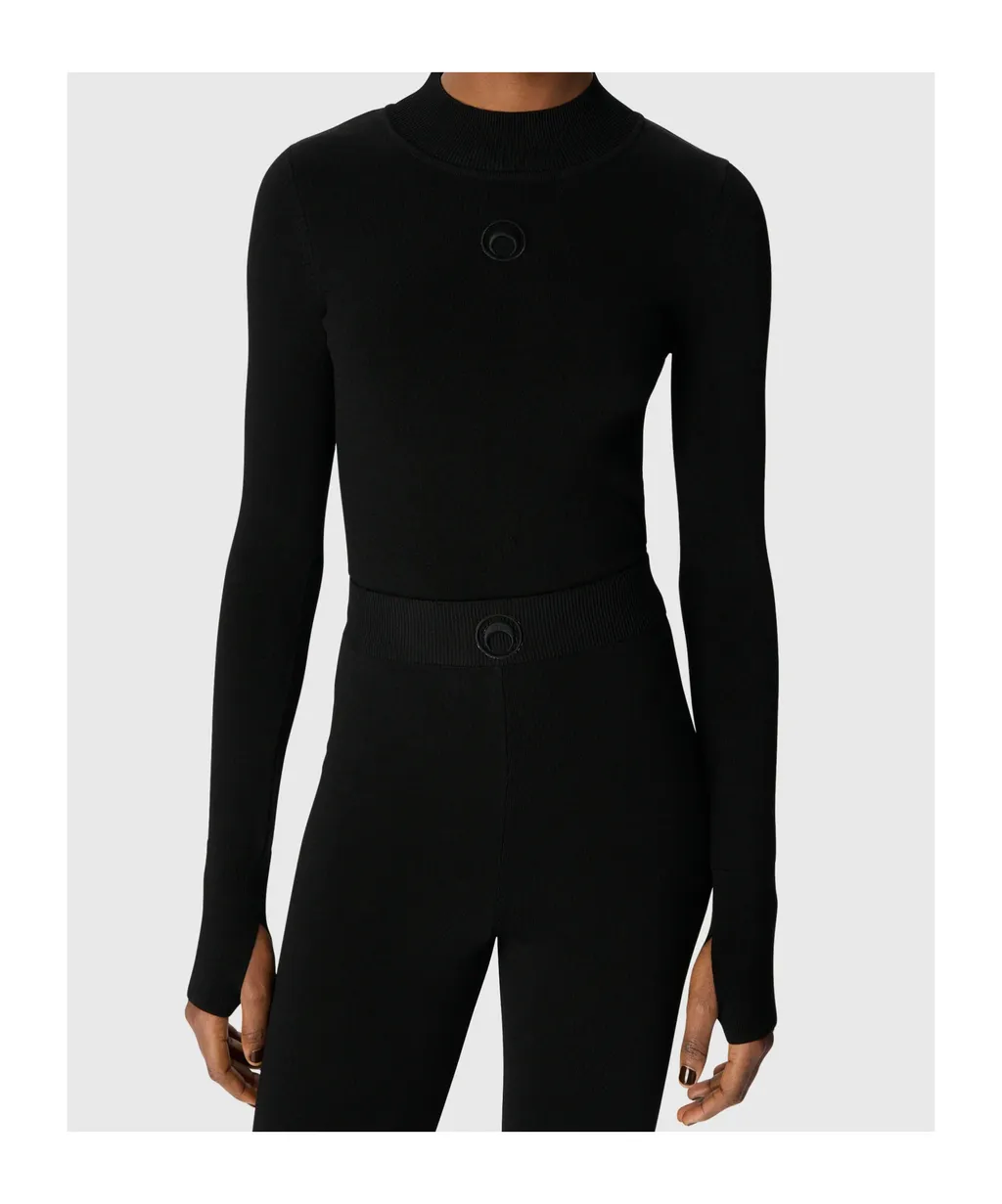 Marine Serre Elasticated Waistband Moon-Logo Leggings