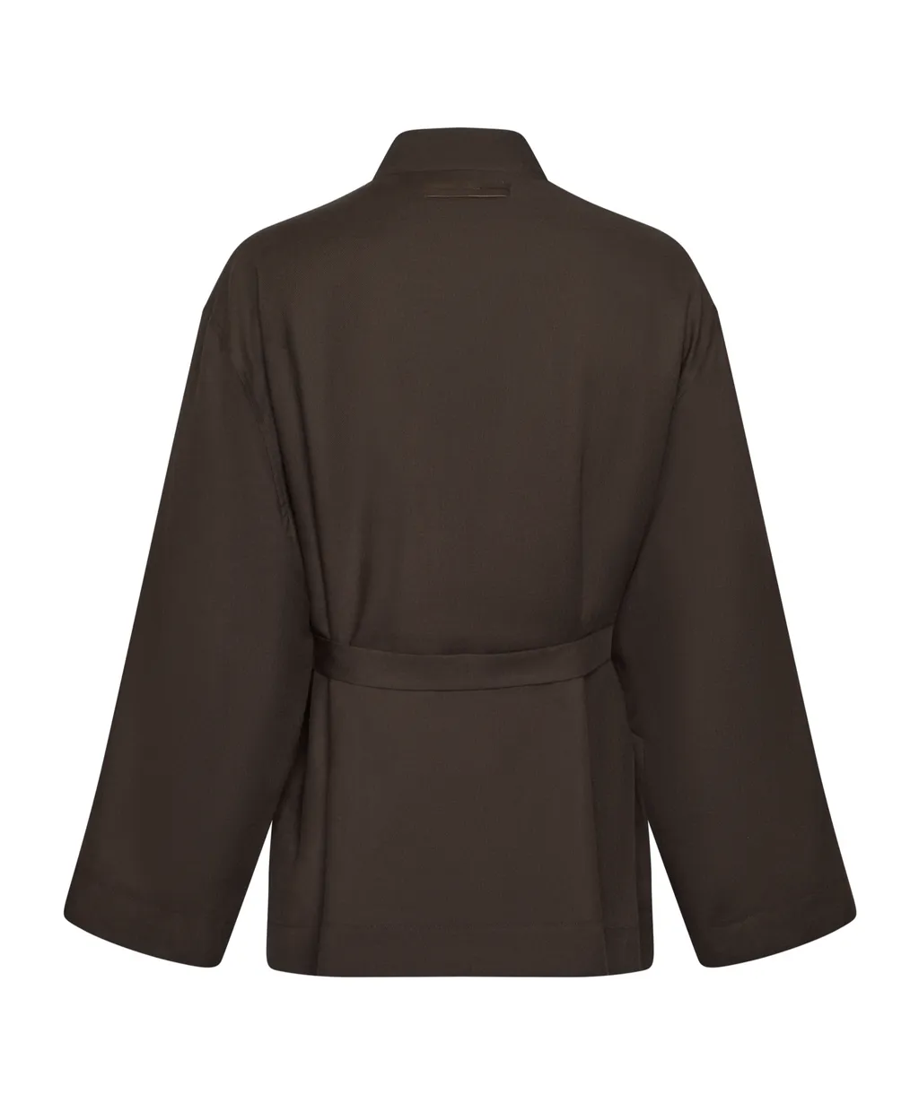 Zegna Long Sleeve Belted Jacket