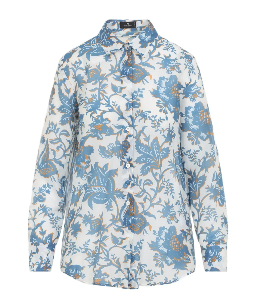 Floral-Print Buttoned Shirt