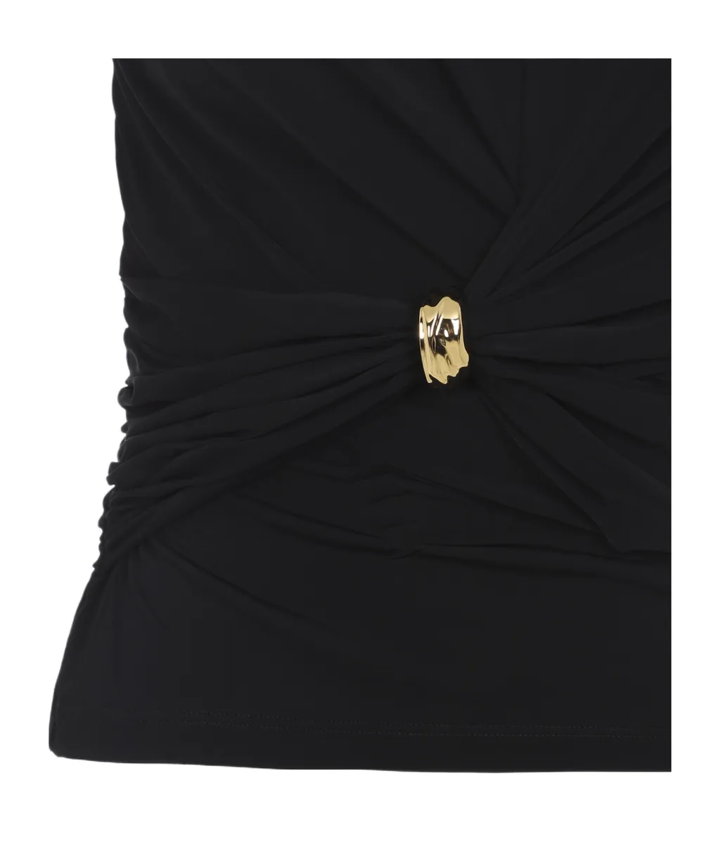 Elisabetta Franchi Pleated Sleeveless Top