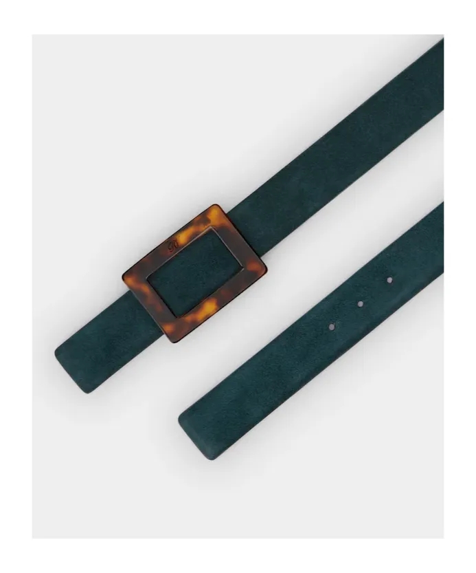 Belle Vivier Belt In Suede