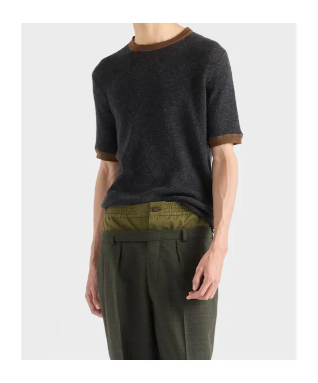 Prada Short-Sleeved Crewneck Jumper