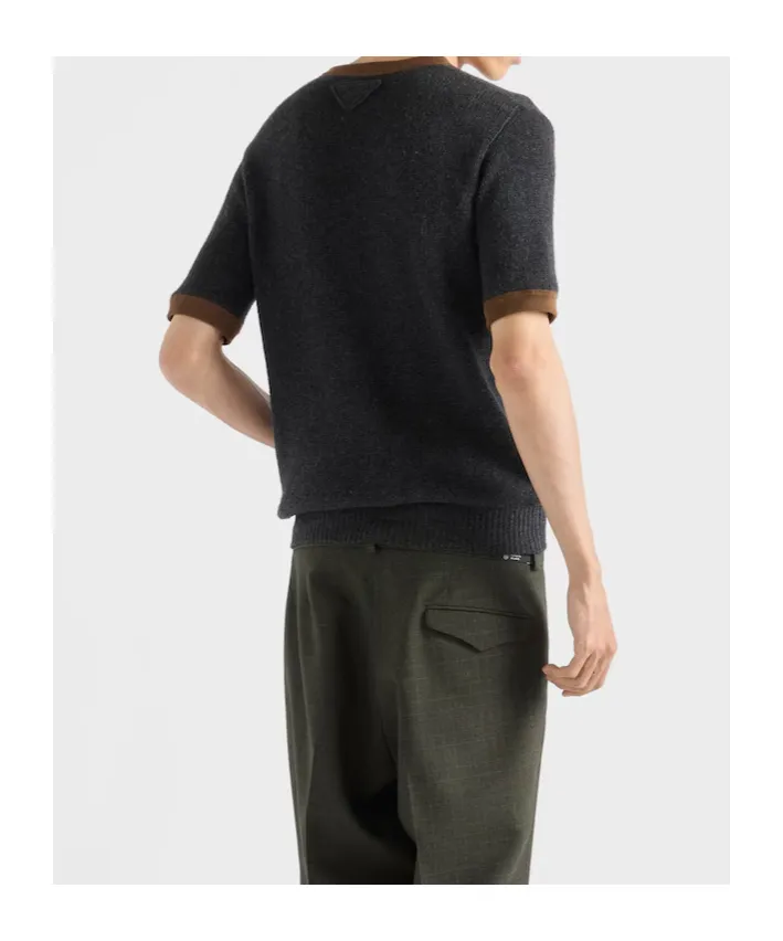 Prada Short-Sleeved Crewneck Jumper