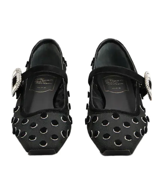 Roger Vivier Buckle-Embellished Ballet Flats