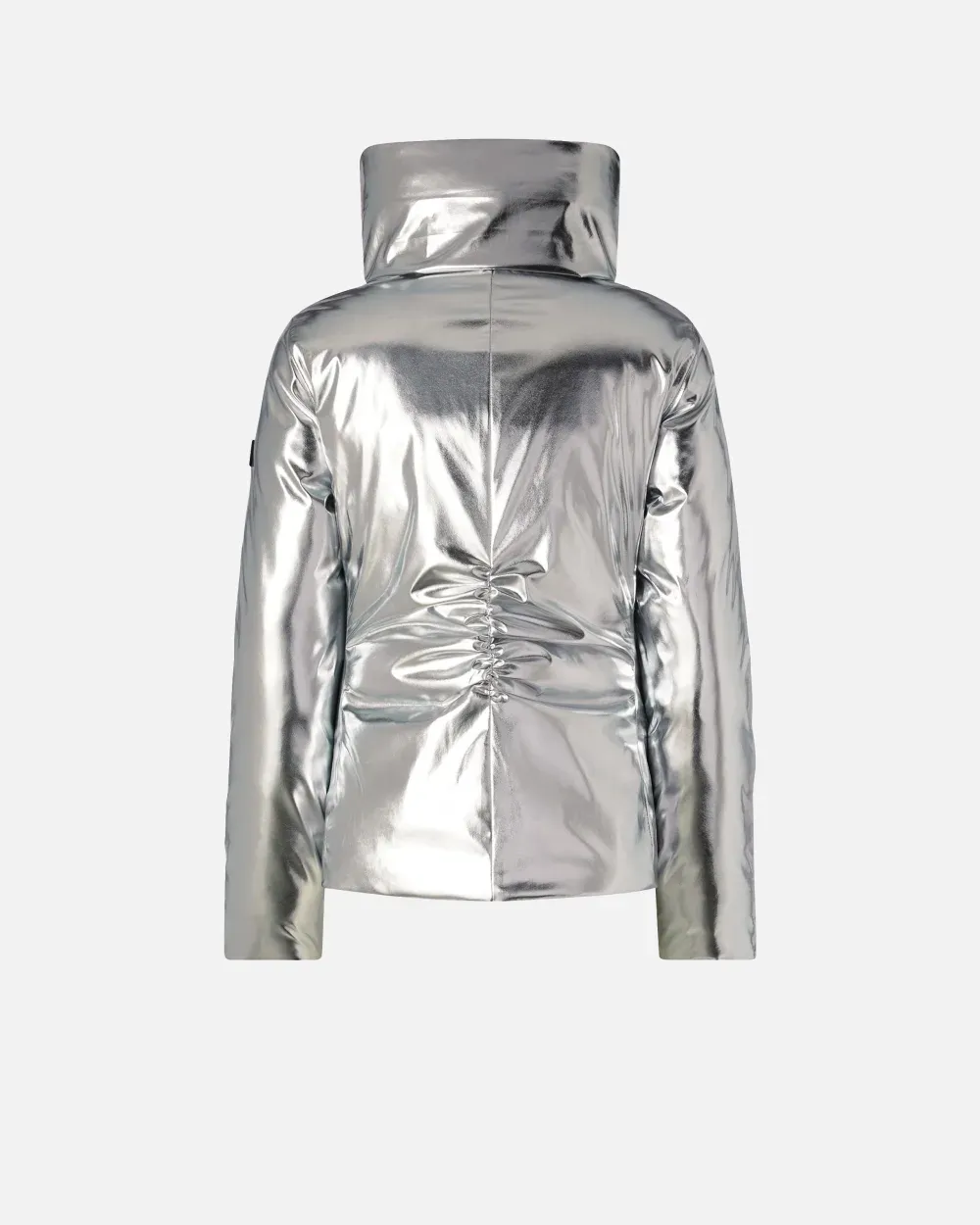 Metallic High-Neck Jacket