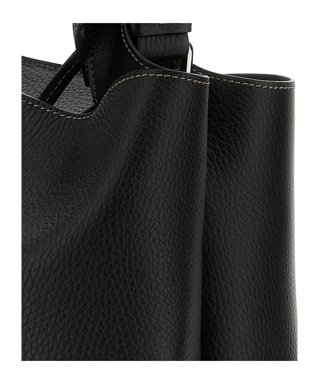 Tod's Logo Embossed Top Handle Bag