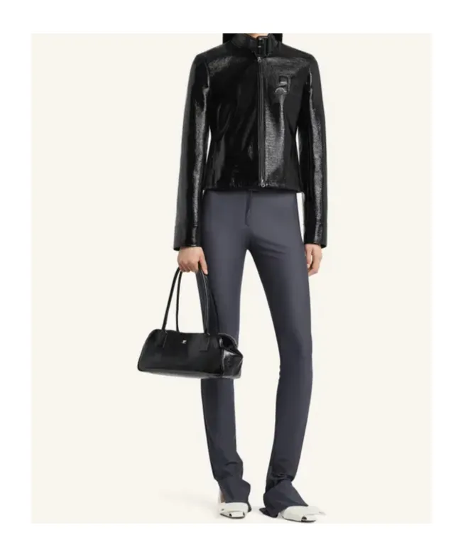 Courrges Buckle-Neck Zipped City Jacket