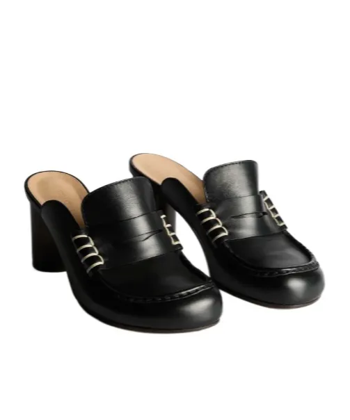 Loafer Mule Sandal In Black