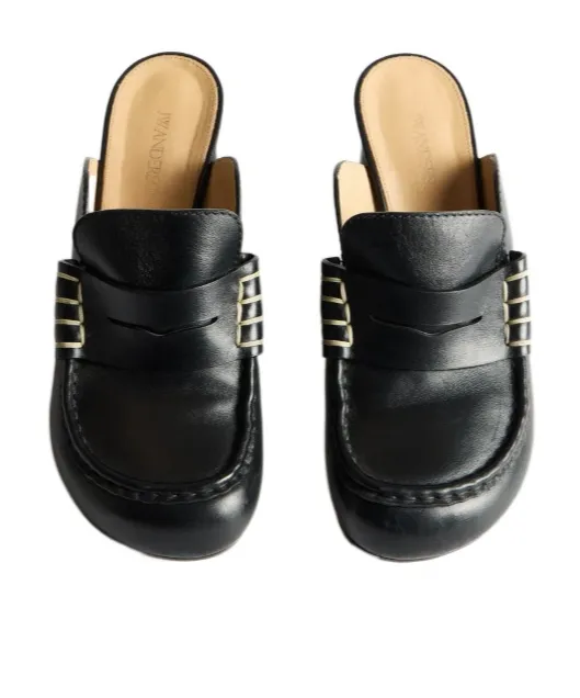 Loafer Mule Sandal In Black