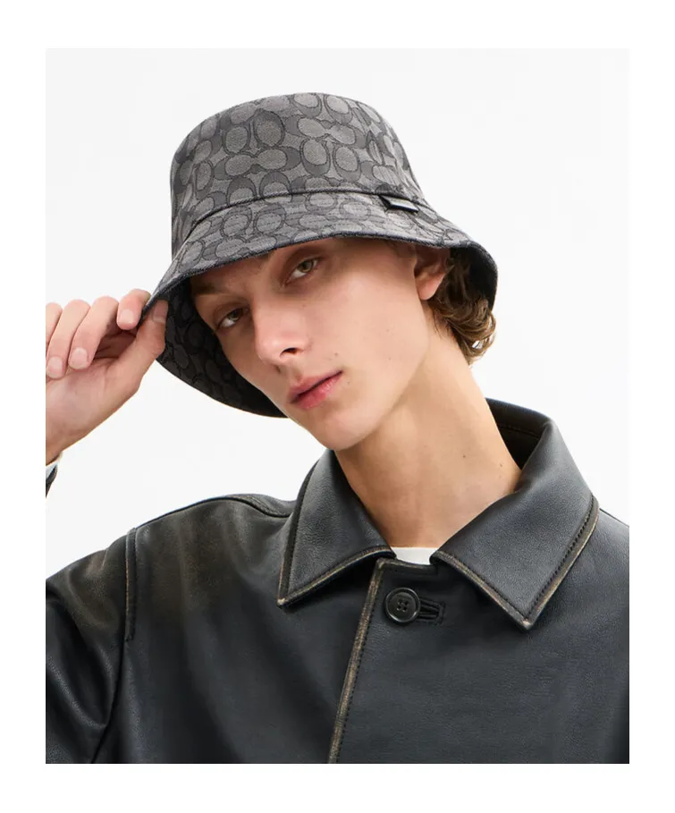 Signature Jacquard Bucket Hat