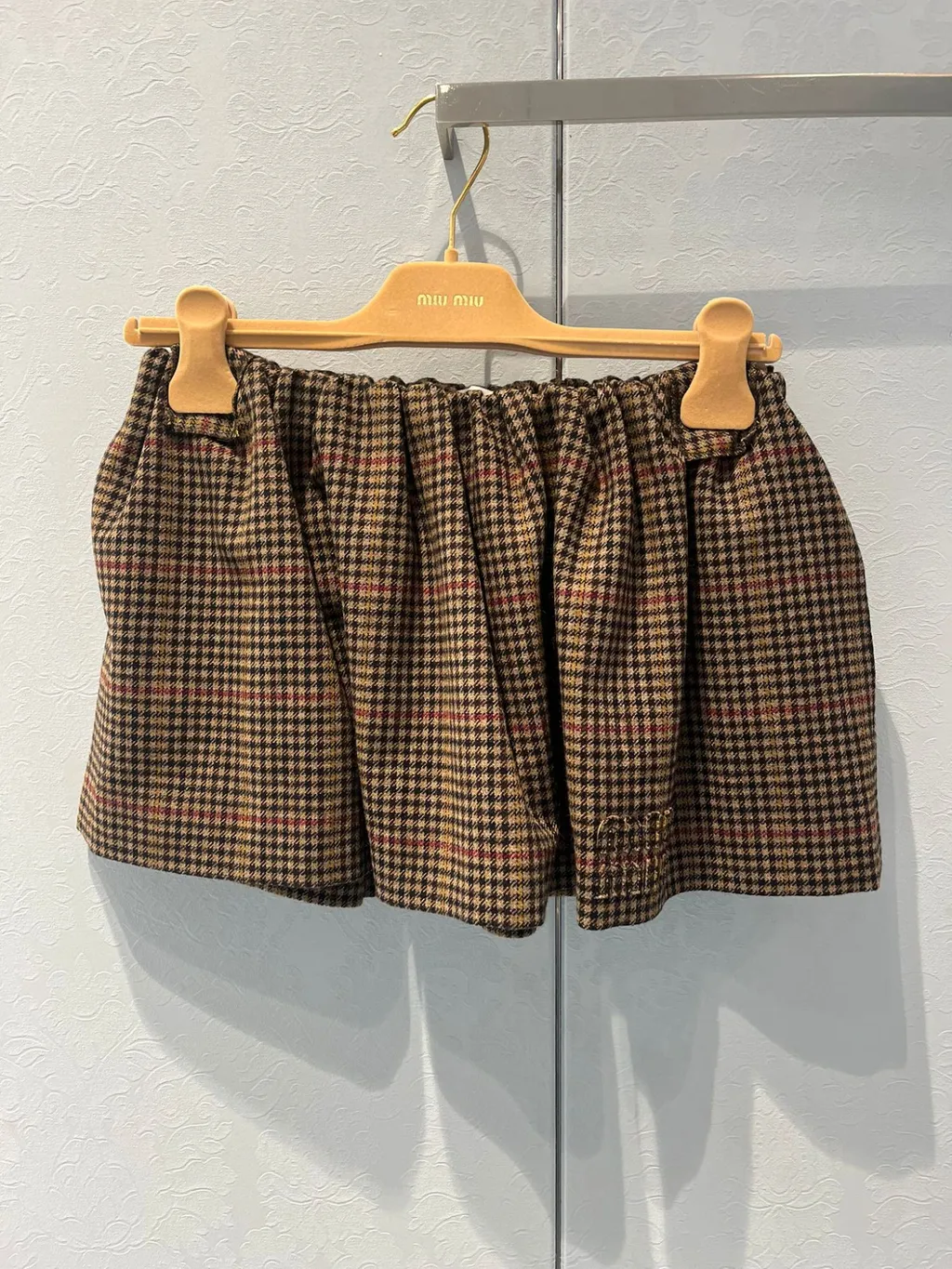 Miu Miu Checked Mini Skirt