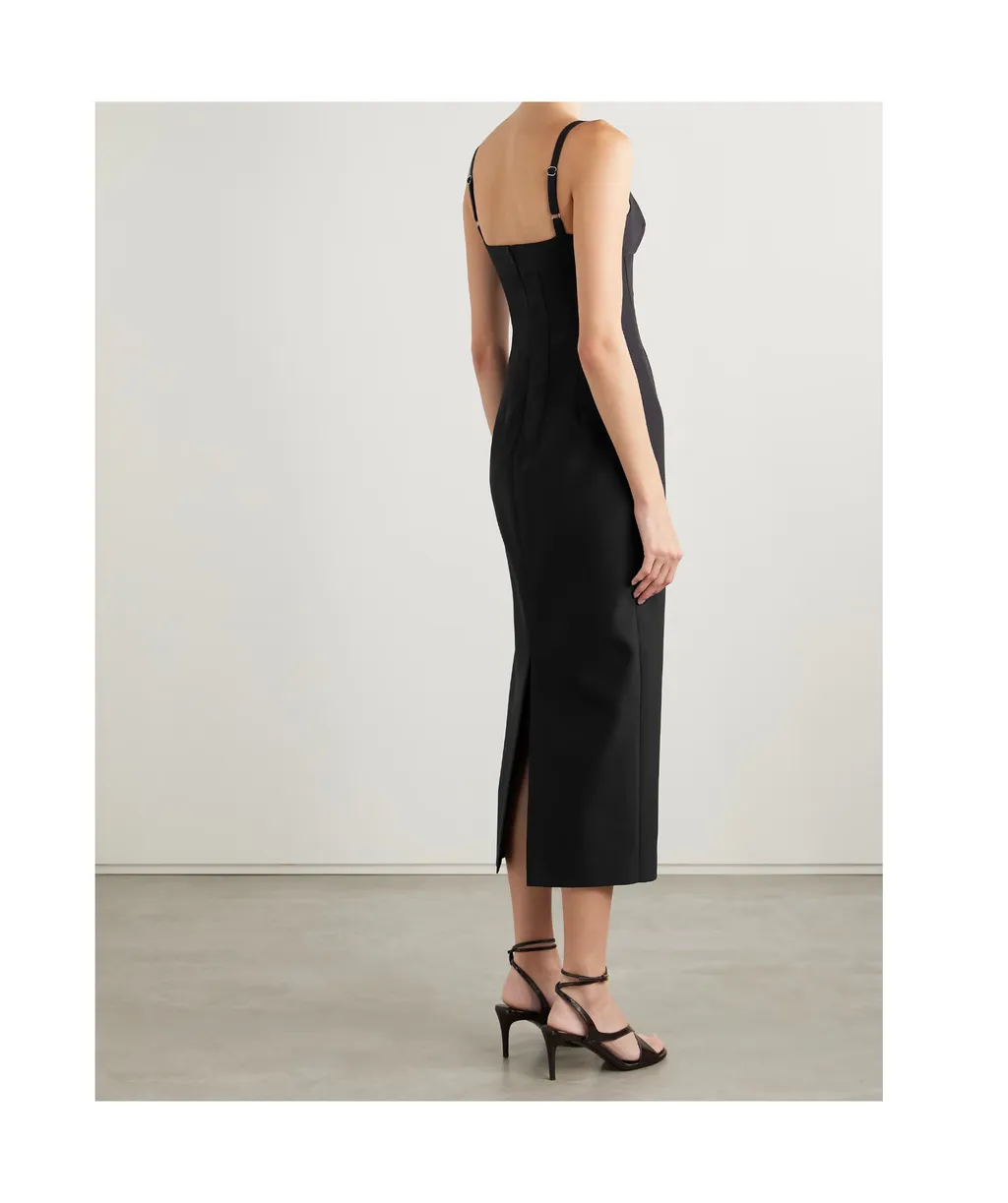 Khaite Sweetheart Neck Midi Slip Dress