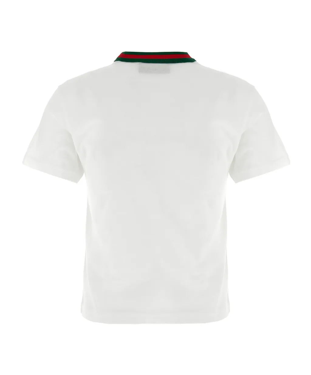 Gucci Web Detailed Jersey T-Shirt
