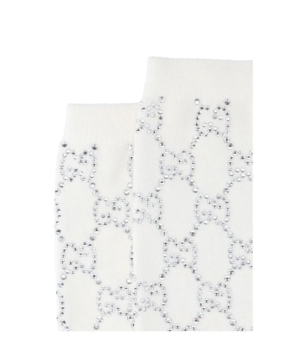 Gucci Gg Embellished Ribbed Socks