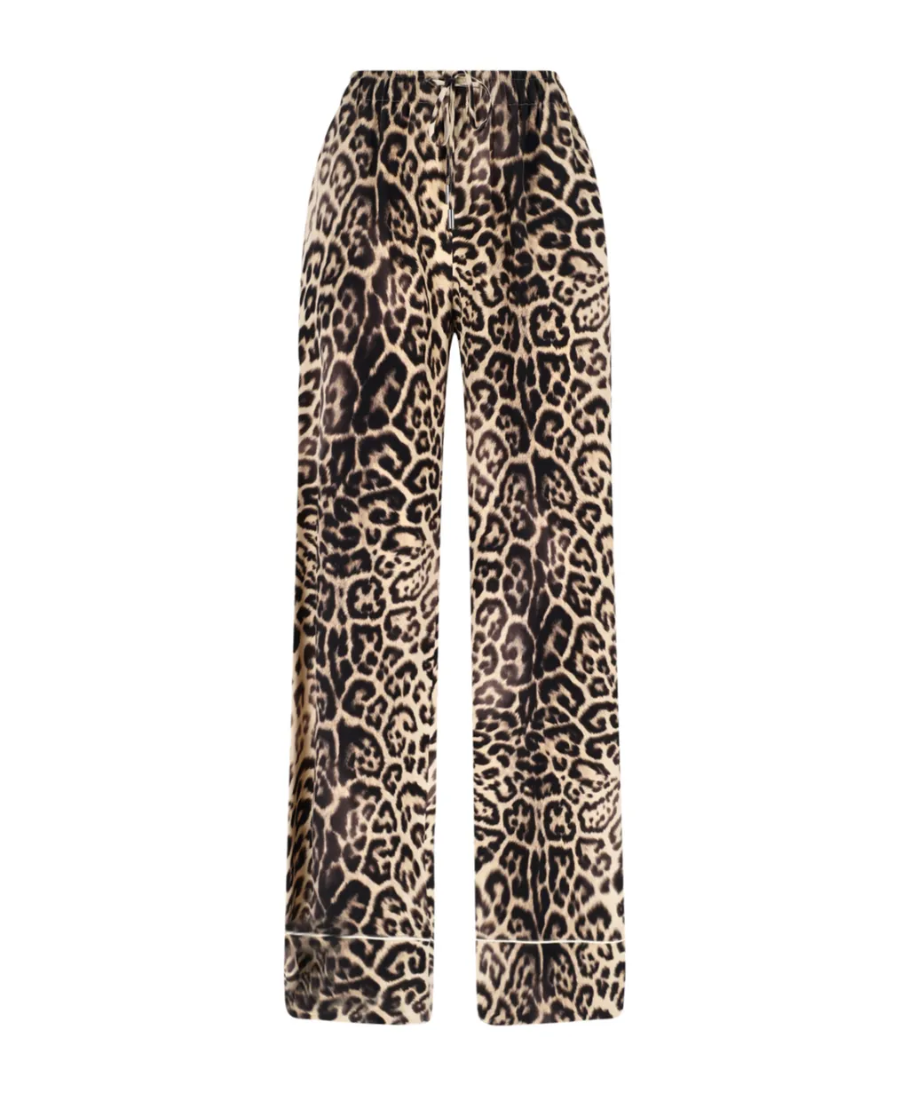Ermanno Scervino Leopard Straight Leg Trousers