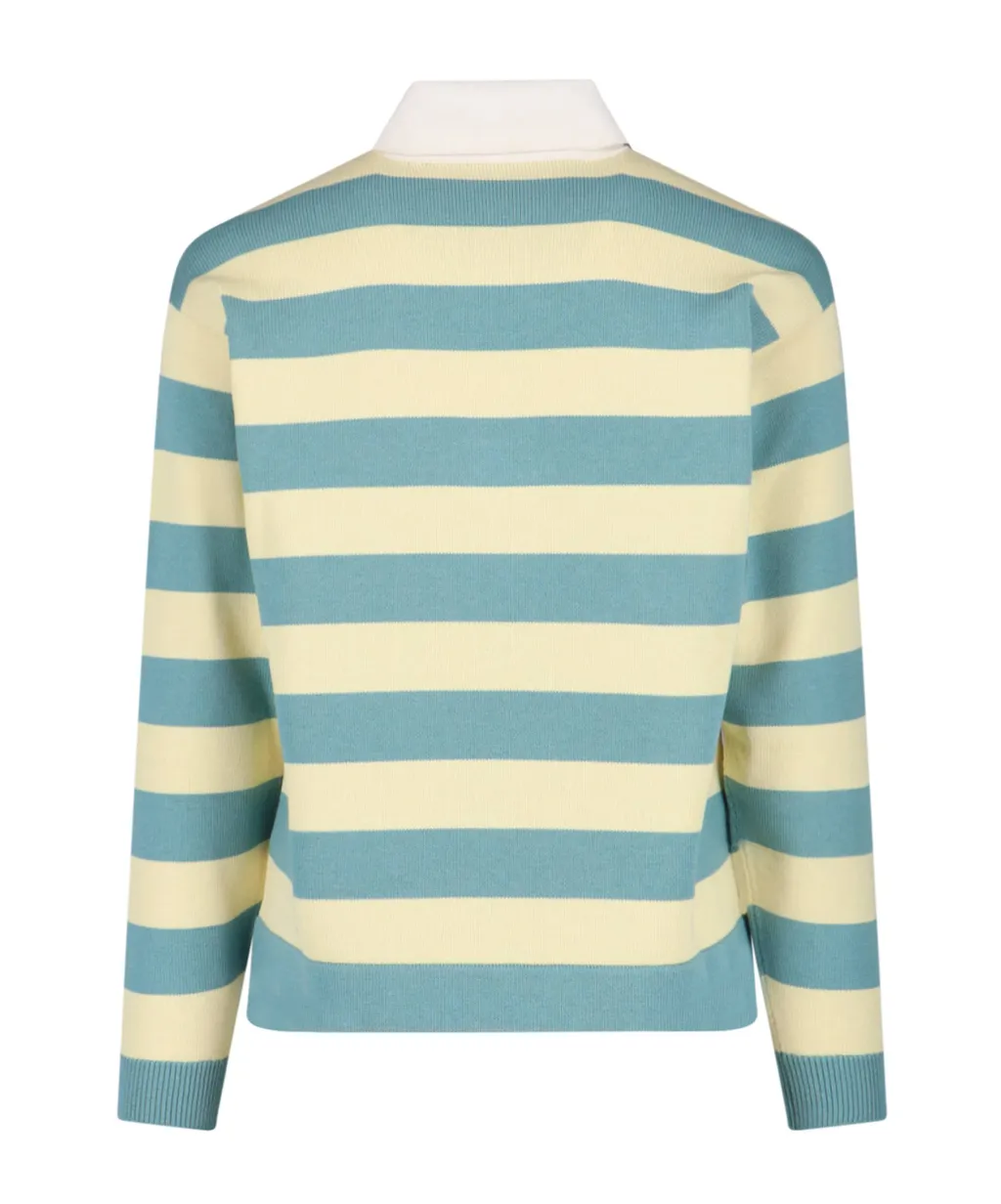 Gucci Striped Knitted Polo Shirt