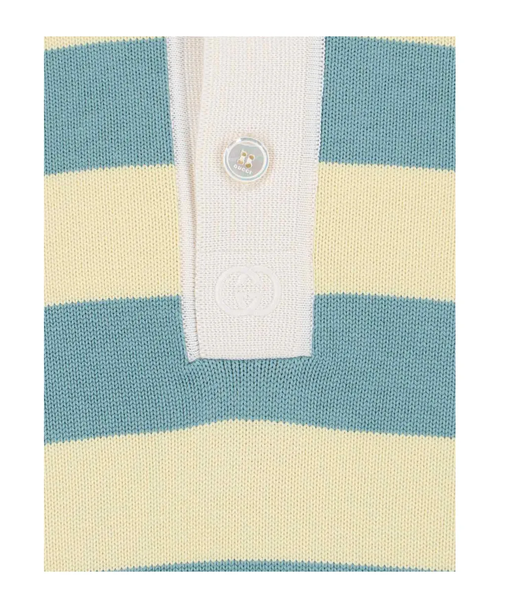 Gucci Striped Knitted Polo Shirt