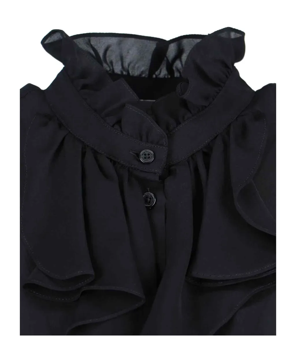 Ruffled Collar Shirt