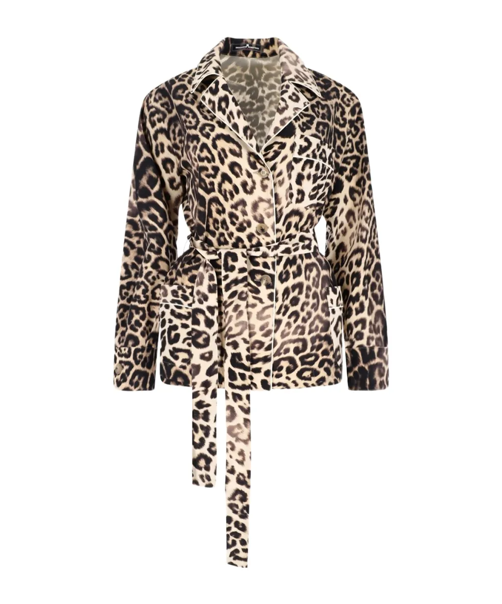 Ermanno Scervino Leopard Belted Top