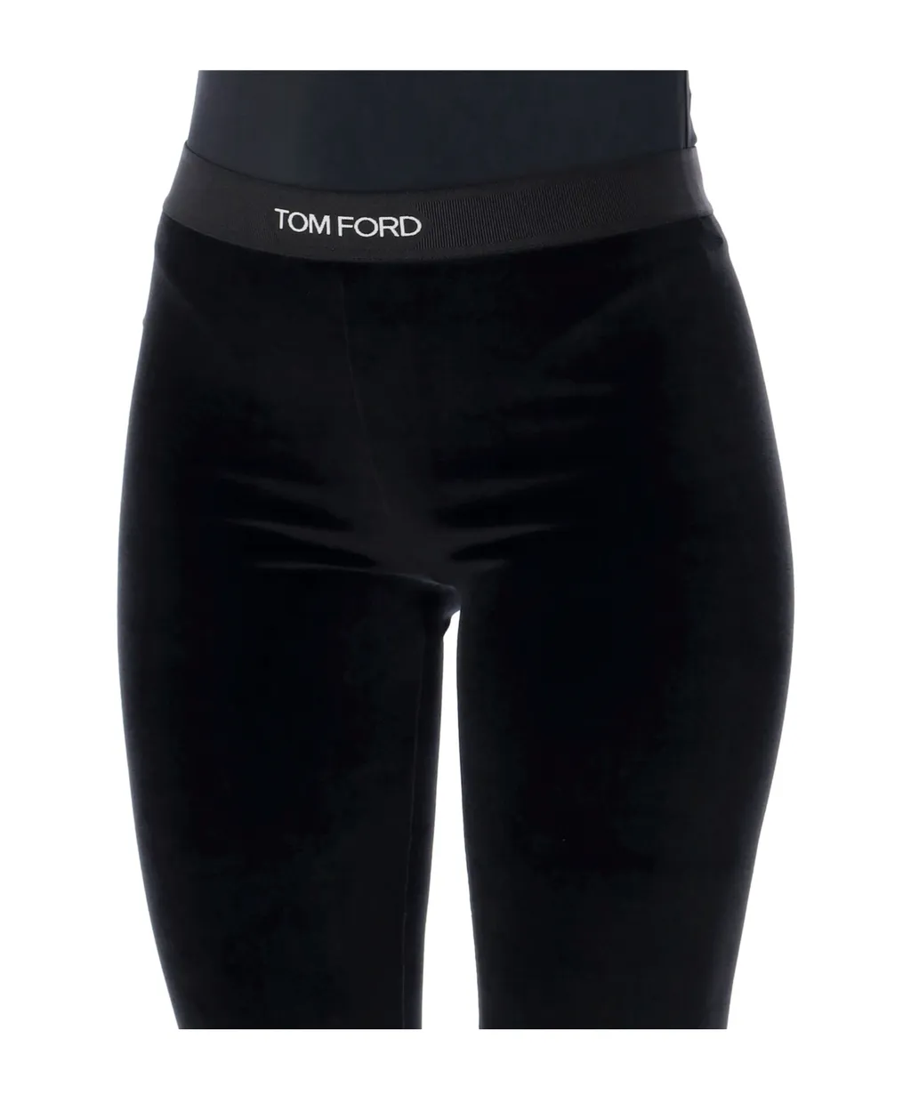 Tom Ford Stretch Lustrous Velour Signature Leggings