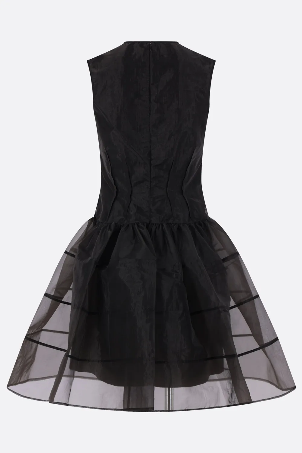 Cecilie Bahnsen Pleated Organza Mini Dress