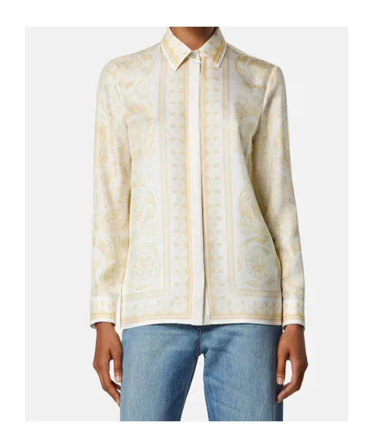 Versace Pattern-Printed Long-Sleeved Shirt