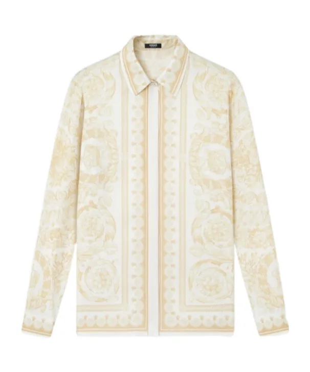 Versace Pattern-Printed Long-Sleeved Shirt
