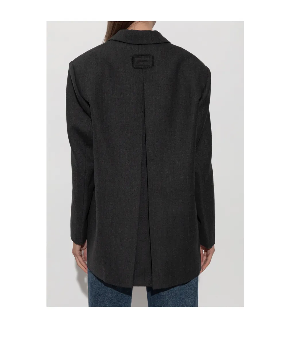 Grey Wool Suiting Blazer