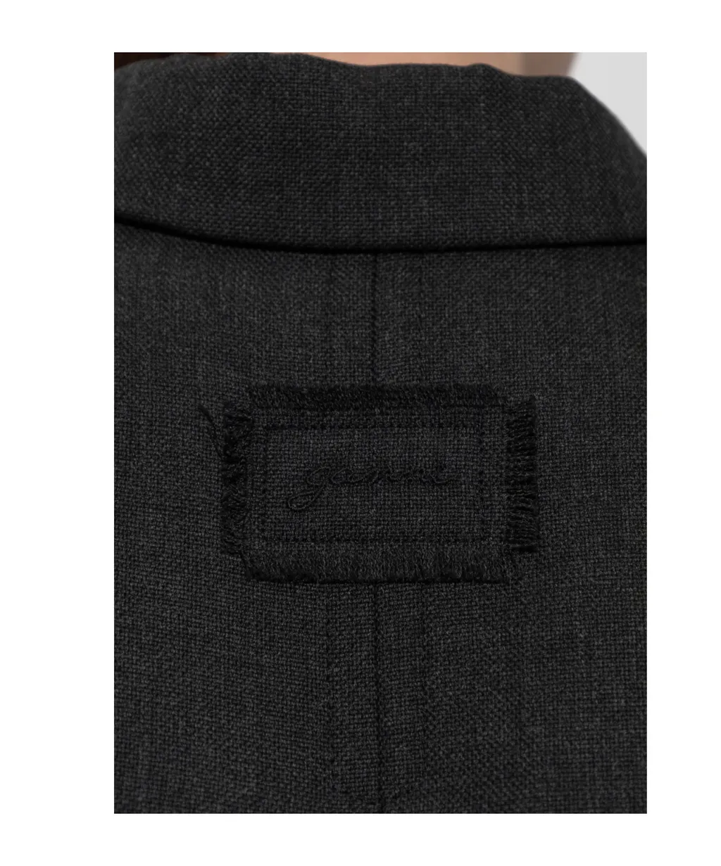 Grey Wool Suiting Blazer